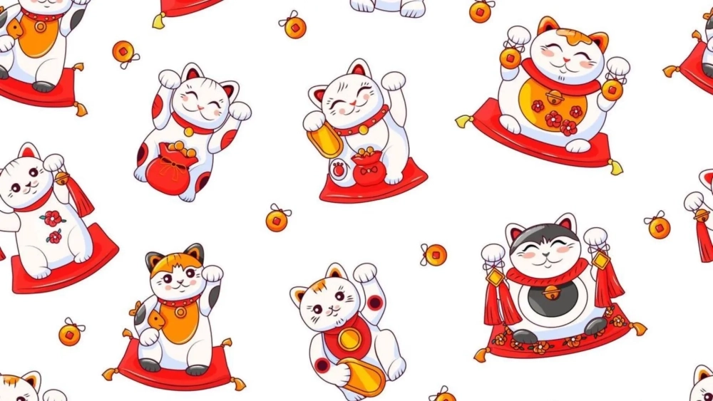 hình nền mèo thần tài 2