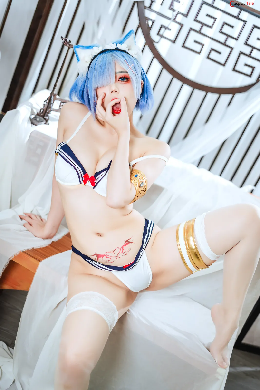 Hoshilily cosplay Rem Cheongsam 47