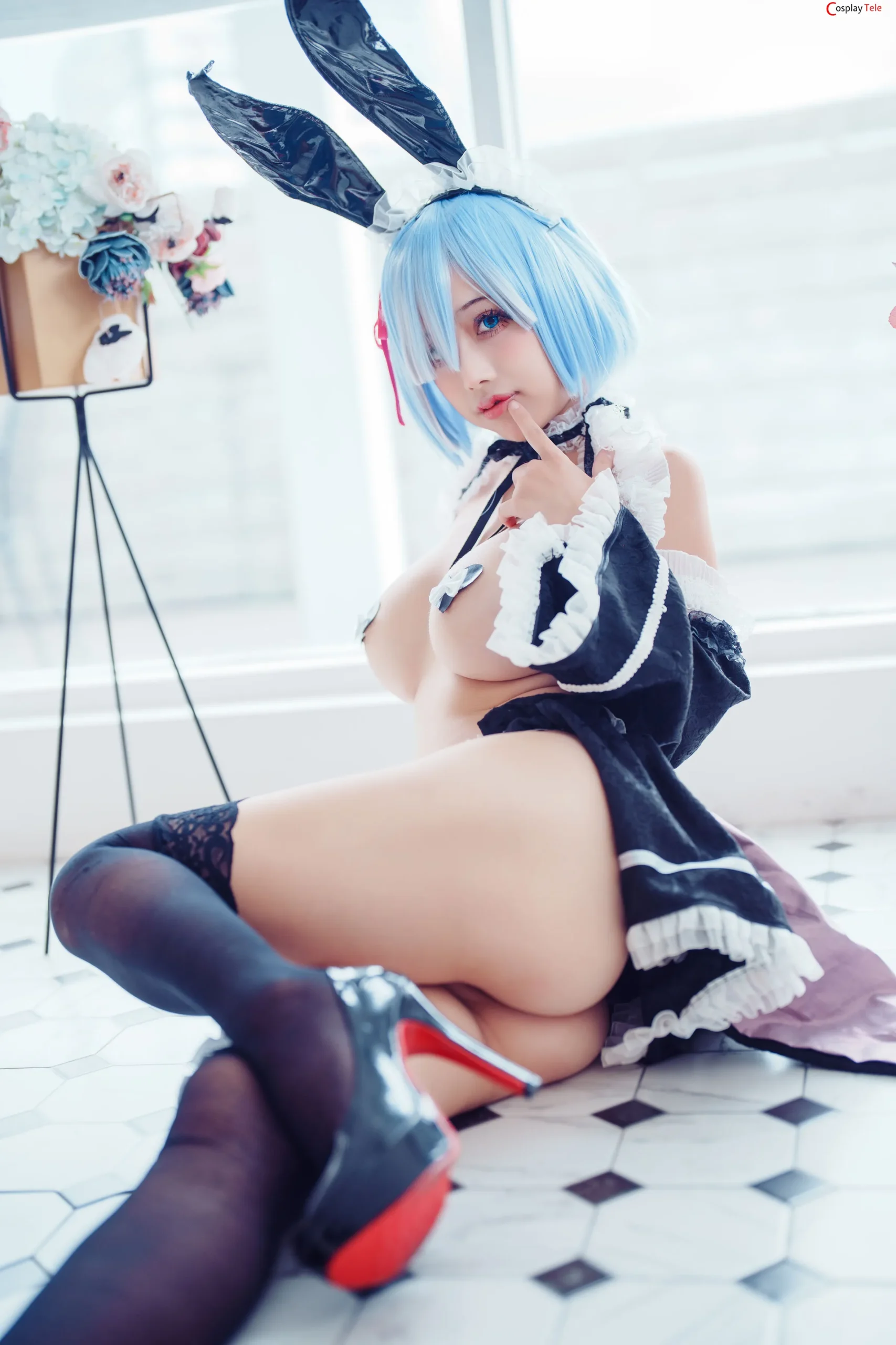 Okita Rinka cosplay Rem bunny maid 24
