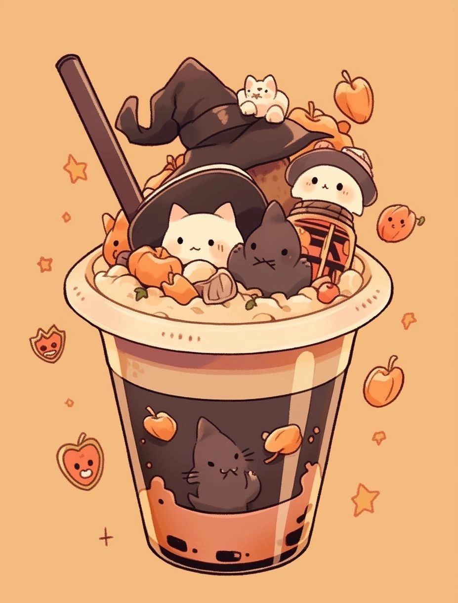 ảnh chibi đồ uống 11
