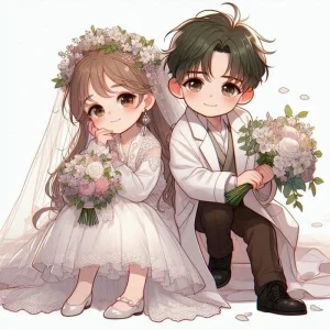 119+ Hình Cô Dâu Chú Rể Chibi Ngọt Ngào: Tuyệt Tác Dễ Thương Cho Ngày Trọng Đại