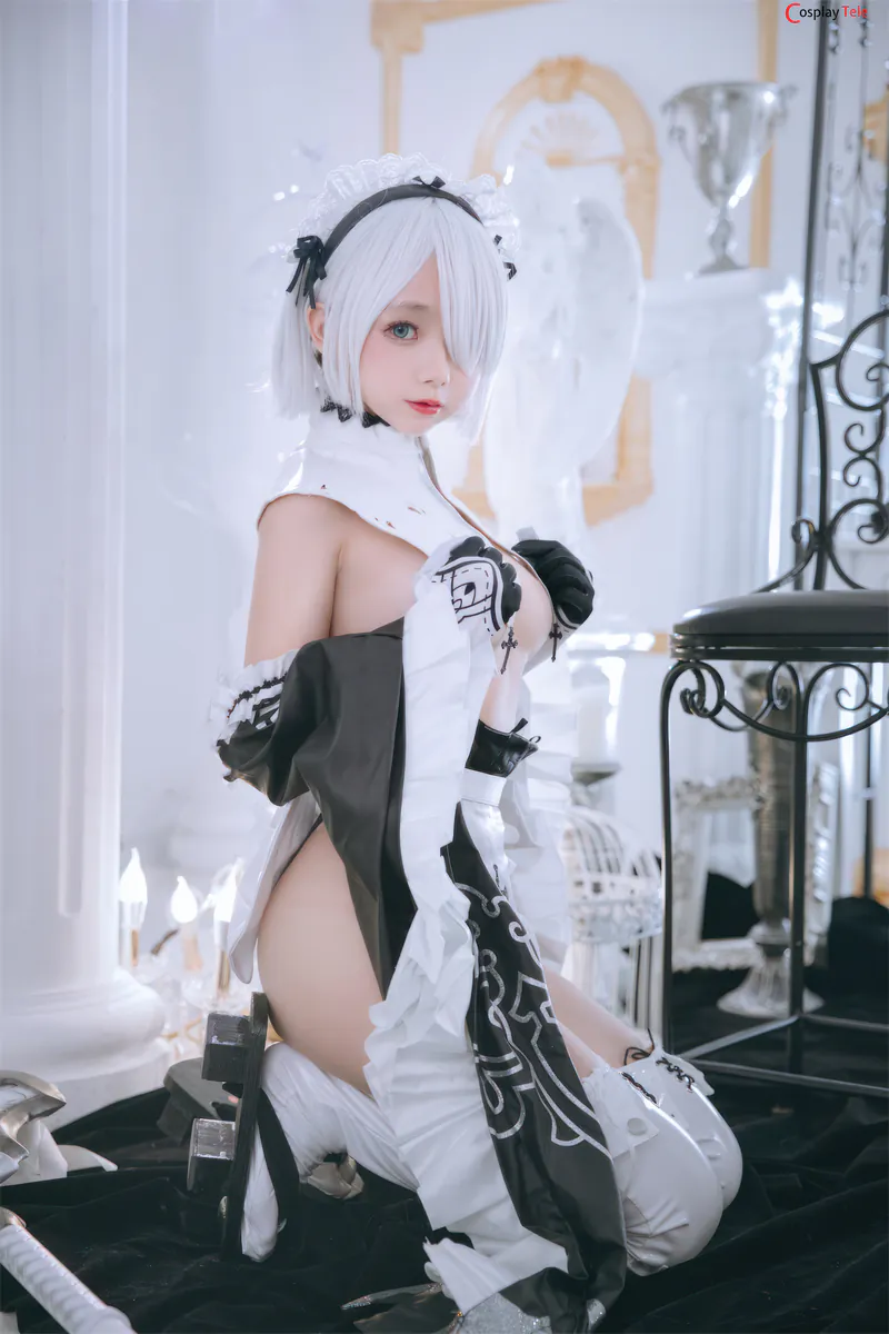 Rinaijiao cosplay 2B Milk Maid 33