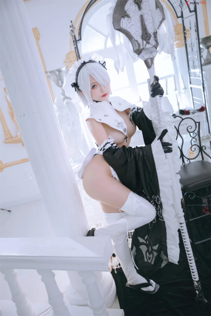 Rinaijiao cosplay 2B Milk Maid 7